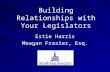Building Relationships with Your Legislators Estie Harris Meagan Frazier, Esq.