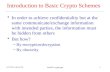Introduction to Basic Crypto Schemes