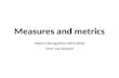 Measures and metrics Pattern Recognition 2015/2016 Marc van Kreveld.
