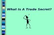 What Is A Trade Secret?. Trade Secrets Are Property: Intellectual Property.