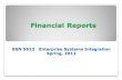 Financial Reports EGN 5622 Enterprise Systems Integration Spring, 2012 Financial Reports EGN 5622 Enterprise Systems Integration Spring, 2012.