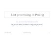 Cs774 (Prasad)L4ListProcessing1 List processing in Prolog