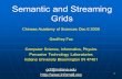 1 Semantic and Streaming Grids Chinese Academy of Sciences Dec 6 2005 Geoffrey Fox Computer Science, Informatics, Physics Pervasive Technology Laboratories.