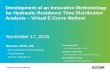 Virtual E-Curve Method Development of an Innovative Methodology for Hydraulic Residence Time Distribution Analysis – Virtual E-Curve Method November 17,