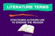 LITERATURE TERMS STRATEGIES AUTHORS USE TO ENGAGE THE READER.