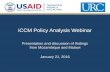 ICCM Policy Analysis Webinar Presentation and discussion of findings from Mozambique and Malawi January 21, 2016.