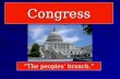 Congress “The peoples’ branch.”. The Structure and Powers of Congress What the Framers Had in Mind –Bicameral legislature House of Representatives –“The.