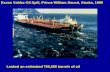 Exxon Valdez Oil Spill, Prince William Sound, Alaska, 1989 Leaked an estimated 750,000 barrels of oil.