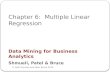 © Galit Shmueli and Peter Bruce 2010 Chapter 6: Multiple Linear Regression Data Mining for Business Analytics Shmueli, Patel & Bruce.
