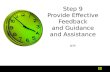 Step 9 Provide Effective Feedback and Guidance and Assistance HTT.