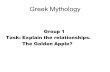 Greek Mythology Group 1 Task: Explain the relationships. The Golden Apple?