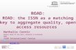 ROAD: ROAD: the ISSN as a matching key to aggregate quality, open access resources Nathalie Cornic Deputy Head of the Data, Network & Standards dept ISSN.