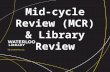 Mid-cycle Review (MCR) & Library Review. Develop Framework Library Self Study Strategic Directions Review Process External Review & Report Final Report.