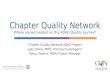 Chapter Quality Network ADHD Project Judy Dolins, MPH, Principal Investigator Nancy Adams, MSM, Project Manager Chapter Quality Network Where are we headed.