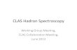 CLAS Hadron Spectroscopy Working Group Meeting, CLAS Collaboration Meeting, June 2013.