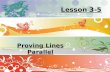 Lesson 3-5 Proving Lines Parallel. Ohio Content Standards: