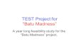 TEST Project for “Batu Madness” A year long feasibility study for the “Batu Madness” project.