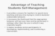 Advantage of Teaching Students Self-Management