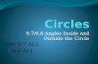 9.7/9.8 Angles Inside and Outside the Circle HW: 9.7 ALL 9.8 ALL.