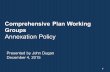 Comprehensive Plan Working Groups Annexation Policy Presented by John Dugan December 4, 2015 1.