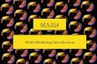 MA354 Math Modeling Introduction. Outline A. Three Course Objectives 1. Model literacy: understanding a typical model description 2. Model Analysis 3.