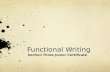 Functional Writing Section Three Junior Certificate.
