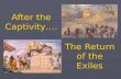 After the Captivity. The Return of the Exiles. Why study this period? ► Ties together Ezra, Nehemiah, Esther, Haggai, Zechariah,  Malachi. Some Jeremiah.