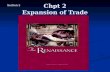 Chpt 2 Expansion of Trade Section 2. The Renaissance Begins Renaissance means rebirth and was the rebirth of art and learning in Europe between 1300.
