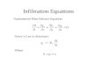Infiltration Equations Fundamental Mass Balance Equation: Darcys Law (z direction): Where.