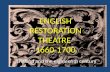 ENGLISH RESTORATION THEATRE 1660-1700 England and the eighteenth century.