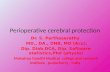 Perioperative cerebral protection Dr. S. Parthasarathy MD., DA., DNB, MD (Acu), Dip. Diab.DCA, Dip. Software statistics,Phd (physio) Mahatma Gandhi Medical.