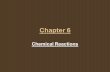 Chapter 6 Chemical Reactions. Matter and Change Changes in matter can be described in terms of physical changes and chemical changes. A physical property.