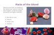 Parts of the blood Blood is the fluid circulating in the body that carries nutrients and oxygen, removes waste products and fights infection. Red Blood.