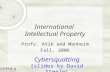 International Intellectual Property Profs. Atik and Manheim Fall, 2006 Cybersquatting [slides by David Steele]
