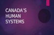 CANADAS HUMAN SYSTEMS. Human geography  the distribution of human features on the surface of the Earth.  Human geography examines population and communities,