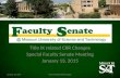 Title IX related CRR Changes Special Faculty Senate Meeting January 13, 2015 Title IX related CRR Changes1.