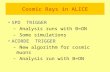 Cosmic Rays in ALICE SPD TRIGGER – Analysis runs with B=ON – Some simulations ACORDE TRIGGER –…