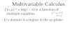 Multivariable Calculus f (x,y) = x ln(y 2 – x) is a function of multiple variables. It’s domain…