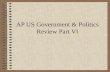 AP US Government & Politics Review Part VI. Civil liberties and civil rights (5-15%) 1.The development…