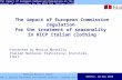 The impact of European Commission regulation for the treatment of seasonality in HICP Italian clothing…