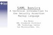 SAML basics A technical introduction to the Security Assertion Markup Language Eve Maler XML Standards…