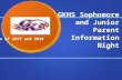 GKHS Sophomore and Junior Parent Information Night Class of 2017 and 2018.