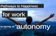 Pathways To Happiness for Increasing Satisfaction with Work in terms of Autonomy
