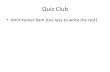 Quiz Club session IIT Kharagpur (Questions and answers)