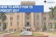 TS PGECET Application Form 2017