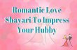 Romantic Love Shayari To Impress Your Hubby