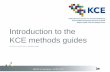 Introduction to KCE methods guides