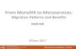 SFScon17 - Davide Taibi: "From Monolith to Microservices"