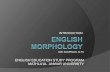 English morphology, introduction