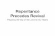 Repentance Precedes Revival